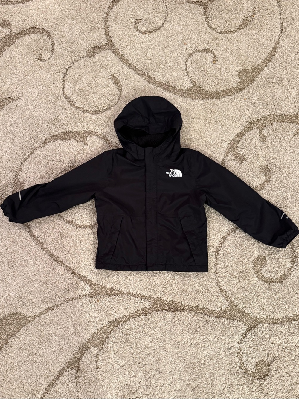 The North Face Kids Antora Water Repellant Fleece Lined Jacket Black Size 6 XS